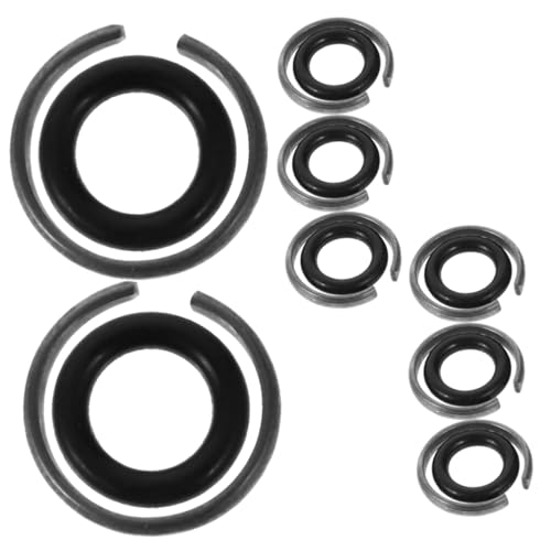 Angoily 9 Sätze Teiliges Schlagschrauber-klemmring O-ring Steckschlüsselhalter aus Stabilem Eisen Inklusive Verschleißfestem Gummi-o-ring für Elektrische und Pneumatische Schlagschrauber von Angoily