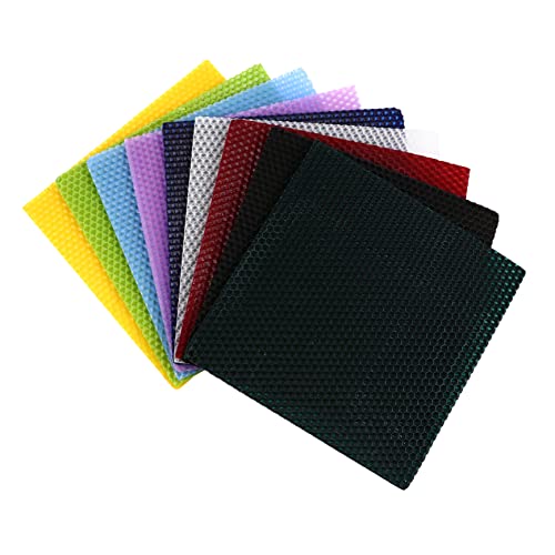 Angoily 9 Stück Bienenwachsplatten Diy Kerzenherstellung Handrollbare Wachsblätter Bastelmaterialien für Erwachsene für Feste und Feiern Zufällige Farbe von Angoily