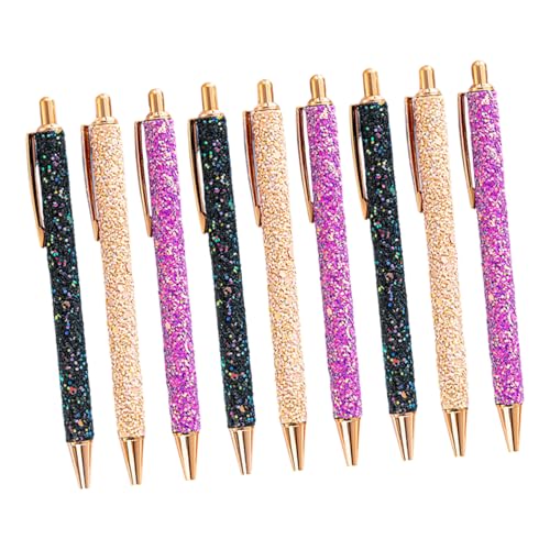 Angoily 9 Stück Teiliges Glitzer-kugelschreiber mit Pailletten Einziehbare Schwarze Tinte Süße Bunte Metallstifte für Frauen Mädchen Schule Büro Schreibbedarf Angoily 9 Stück Teiliges Glitzer-kugelschreiber mit Pailletten Einziehbare Schwarze Tinte Süße Bunte Metallstifte für Frauen Mädchen Schule Büro Schreibbedarf von Angoily