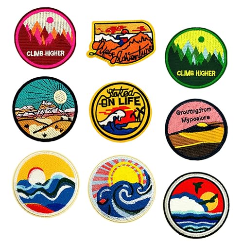 Angoily 9 Stück Teiliges Rundes Stickerei Bügelflicken Cartoon Aufnäher DIY Patch für Kleidung Jeans Taschen Hüte Strapazierfähige Stoffapplikationen zur Reparatur und Dekoration Angoily 9 Stück Teiliges Rundes Stickerei Bügelflicken Cartoon Aufnäher DIY Patch für Kleidung Jeans Taschen Hüte Strapazierfähige Stoffapplikationen zur Reparatur und Dekoration von Angoily