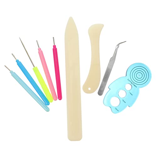 Angoily 9 Stück Teiliges Schlitzt Quilling Werkzeugset für Diy Papierblumen Praktische Bastelwerkzeuge für Kreative Papierprojekte Geeignet für Anfänger und Kunstliebhaber von Angoily