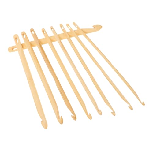Angoily 9 Teiliges Häkelnadel Set Aus Bambus Haken Zum Häkeln Häkelgarn Ergonomische Nadel Anfänger Süße Wolle Strickgarn Häkelpullover Häkelnadel Pullover Zopfwerkzeug von Angoily