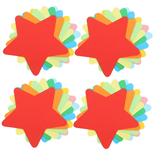 Angoily 90 Blatt Farbige Papiersterndekoration Stern aus Papier Papierstanzungen bastelset basteln für Etikett Decoupage-Papier Pentagramm-Papierschnitt Kindergartenbedarf von Angoily