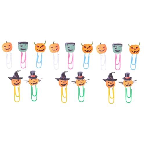 Angoily 90 Stck. Kürbisförmige Holz Büroklammern Halloween Dekoration Kreative Clips für Schule Büro und Zuhause pro Packung Angoily 90 Stck. Kürbisförmige Holz Büroklammern Halloween Dekoration Kreative Clips für Schule Büro und Zuhause pro Packung von Angoily
