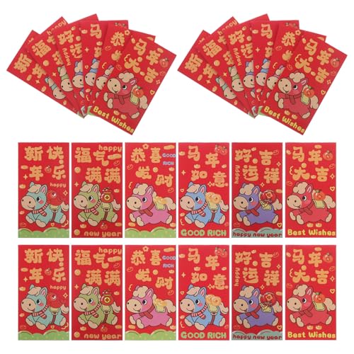 Angoily 90 Stück Chinesische Neujahrs-hong Bao Umschläge Großzügige Papierumschläge für Bargeldgeschenke Stabile Rote Geldumschläge mit Klassischem Design für Frühlingsfest Feierlichkeiten Angoily 90 Stück Chinesische Neujahrs-hong Bao Umschläge Großzügige Papierumschläge für Bargeldgeschenke Stabile Rote Geldumschläge mit Klassischem Design für Frühlingsfest Feierlichkeiten von Angoily