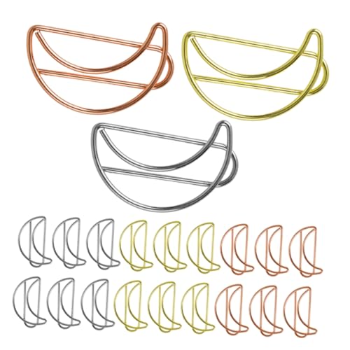 Angoily 90 Stück Teiliges Metall Büroklammern Mondform Bunte Glatte Oberfläche Schonend für Papier Kreative Lesezeichen und Planer Clips Langlebig und Stilvoll für Büro Schule Angoily 90 Stück Teiliges Metall Büroklammern Mondform Bunte Glatte Oberfläche Schonend für Papier Kreative Lesezeichen und Planer Clips Langlebig und Stilvoll für Büro Schule von Angoily