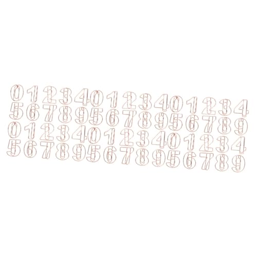 Angoily 90 Stück Zahlen Büroklammern Roségold Kleine Dekorative Metallklammern für Dokumente Notizen Karten und Scrapbooking für Büro und Schule von Angoily