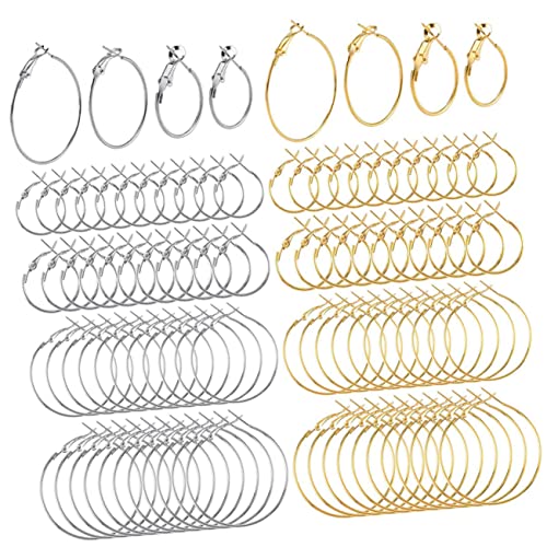 Angoily 96 Stück Teiliges Creolen Ohrringe Hypoallergenem Legierung für Schmuckherstellung Runde Ohrhaken für DIY Schmuckdesigns und Besondere Anlässe Angoily 96 Stück Teiliges Creolen Ohrringe Hypoallergenem Legierung für Schmuckherstellung Runde Ohrhaken für DIY Schmuckdesigns und Besondere Anlässe von Angoily