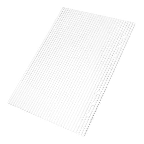 Angoily A5-Planer-Einband, Acrylschutz, 6 Löcher, Ordner, Jacke, Sichtfenster von Angoily