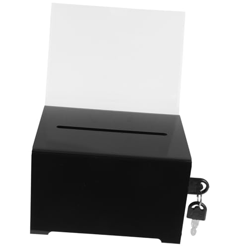 Angoily Abschließbare Acryl Spendenbox mit Schlitz Robuste Leichte Wohltätigkeits und Wahlurne für Abstimmungen und Fundraising mit Sicherheitsschloss gegen Diebstahl von Angoily