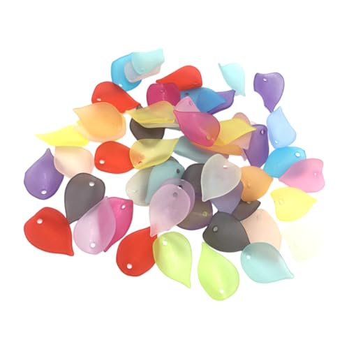 Angoily Acryl Blumen Charms Pack Frosted Blütenblatt Anhänger mit Loch für Diy Schmuckherstellung Ohrringe Halsketten Armbänder Zubehör für Bastler von Angoily
