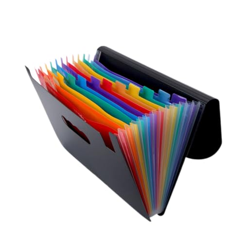 Angoily Aktenordner Rainbow Fächer Tragbarer Kunststoff Accordion Folder für Schüler Dokumentenorganisation Leicht und Bruchsicher für Schule Büro Zuhause Angoily Aktenordner Rainbow Fächer Tragbarer Kunststoff Accordion Folder für Schüler Dokumentenorganisation Leicht und Bruchsicher für Schule Büro Zuhause von Angoily