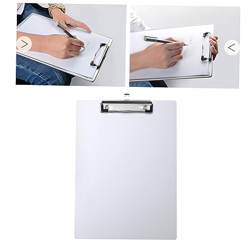 Angoily Aluminium Klemmbrett Metall Clipboard mit Stabiler Klemme für Büro und Schule Leicht und Tragbar für Schreibarbeiten Silber von Angoily