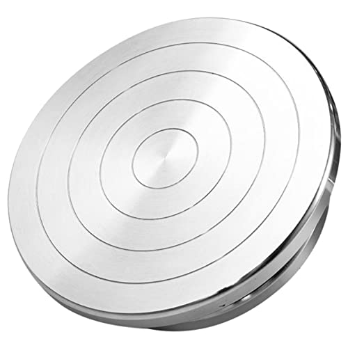 Angoily Aluminiumlegierung Töpferscheibe Drehbarer Keramik und Torten Dekorationsständer Durchmesser Rutschfester Sockel Langlebig Vielseitig für Kuchenherstellung von Angoily