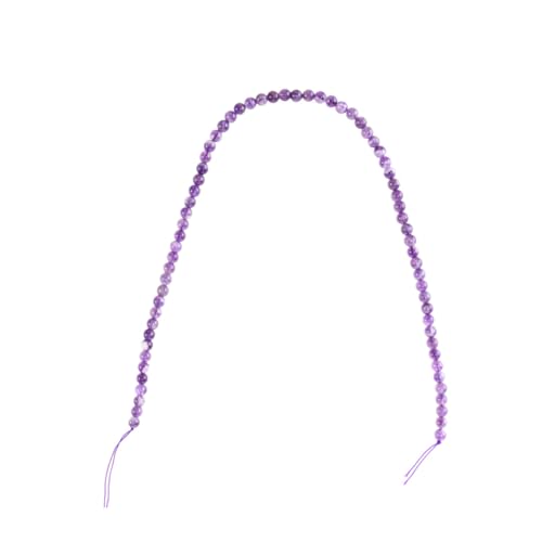 Angoily Amethyst lose Perlen Halskette für Handwerk Lavendel klein Edelsteine Perlen rund Erwachsene Schmuckperlen Lieferungen farbig Kristallglasperlen Violett von Angoily