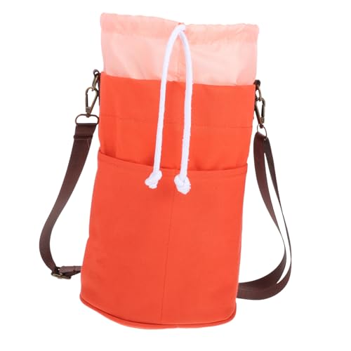 Angoily Aufbewahrungstasche Für Strickwerkzeuge Gehäkelte Aufbewahrungstasche Häkeltasche Taschen Stricken Basteltaschen-organizer-tasche Strick-organizer Häkelgarntasche Segeltuch Rot von Angoily