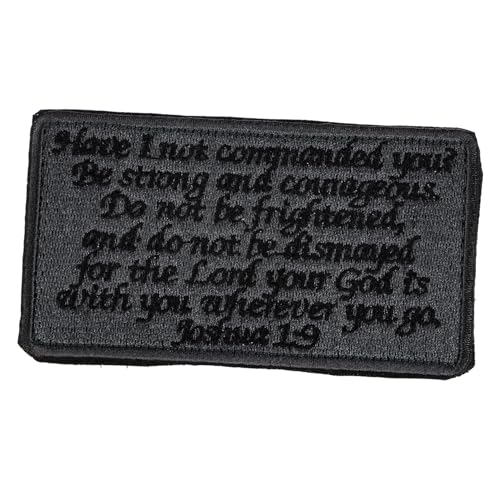 Angoily Bestickter Bibelzitat Aufnäher Patch Christlicher Kleidung Flicken zum Aufnähen und Reparieren DIY Kleidung Ornament für Jacken Taschen Hüte Schwarz Angoily Bestickter Bibelzitat Aufnäher Patch Christlicher Kleidung Flicken zum Aufnähen und Reparieren DIY Kleidung Ornament für Jacken Taschen Hüte Schwarz von Angoily