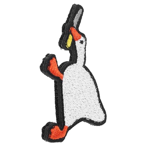 Angoily Bestickter Gänse aufnäher zum Aufbügeln und Aufnähen Cartoon Stoffapplikation für Kleidung Rucksäcke DIY Kleidung Reparieren und Dekorieren Leicht Kompakt Langlebig von Angoily
