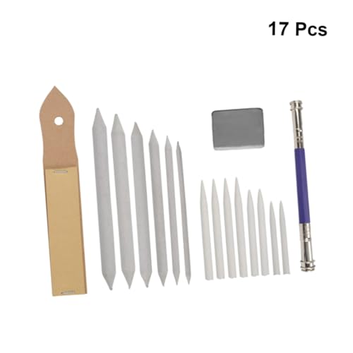 Angoily Blending Paper Stump Set Teiliges Zeichenset mit Radiergummi Verlängerer und Schleifpapier für Skizzen Pastell und Kohlezeichnungen Werkzeuge für Anfänger und Künstler von Angoily