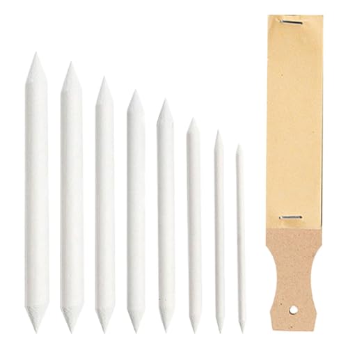 Angoily Blending Stumps Sandpapier Zeichenwerkzeug Papierwischer Künstler Malerei Zeichnen Zubehör Papierstifte Langlebig Leicht Tragbar von Angoily