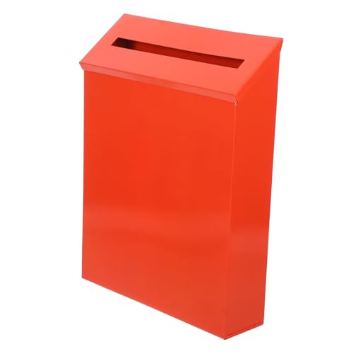 Angoily Box Bauernhaus Briefkasten Vintage Wandhalterung Briefkästen Eisen Rustikaler Briefkasten Vintage Briefkasten Wandhalterung Orange von Angoily