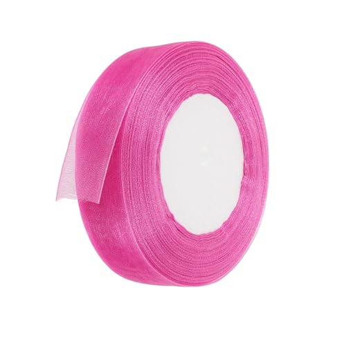 Angoily Breites DIY Geschenkband aus Transparentem Chiffon Lila Rot Strapazierfähiges Vielseitiges Dekoband für Blumenarrangements Hochzeitsdeko Schleifen und Bastelprojekte von Angoily