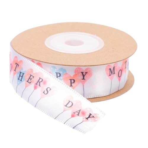 Angoily Briefballonband rosa Satinband Bänder zum Basteln Pastell drucken Schleife geschenkverpackung muttertag Polyester Geschenkband Blumenstrauß-Wickelband Geschenkband zum Muttertag Angoily Briefballonband rosa Satinband Bänder zum Basteln Pastell drucken Schleife geschenkverpackung muttertag Polyester Geschenkband Blumenstrauß-Wickelband Geschenkband zum Muttertag von Angoily