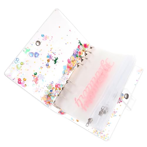 Angoily Budget Umschlag Ringbuch Monate Geldtaschen Sparmappe Bargeld Organizer für Büro und Alltag Leicht Handlich Transparent Praktische Aufbewahrung für Dokumente und Tickets von Angoily