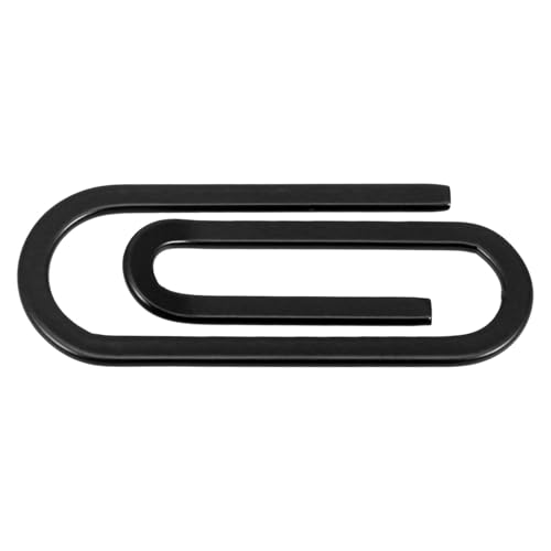 Angoily Büroklammerklammer büromaterial Papierklammer Briefklammer Papiermarkierungsklammern Papierclips Büroorganisation Büroklammern für Akte kreative Büroklammern Rostfreier Stahl Black von Angoily