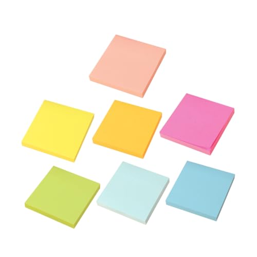 Angoily Bunte Haftnotizen Notizblock Lernbedarf College -Essentials Schreibtischdekor klebrige Pfoten Zurück in die Schulmaterial Klassenzimmerdekorationen Tab Büro gebraucht Papier von Angoily