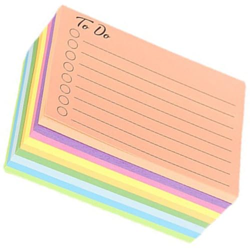 Angoily Bunte Haftnotizen Praktische und Abreißbare Memo Pads für Schule Büro und Zuhause Selbstklebende Notizblätter für Wichtige Erinnerungen und Listen von Angoily