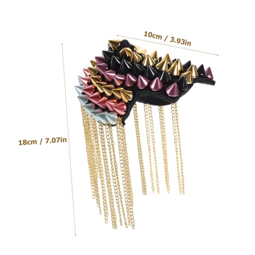 Angoily Bunte Punk Epaulette mit Quaste und Nieten Robuste Schulterklappe Dekoratives Kostüm accessoire für Hochzeit Bühne Halloween und Festliche Outfits Angoily Bunte Punk Epaulette mit Quaste und Nieten Robuste Schulterklappe Dekoratives Kostüm accessoire für Hochzeit Bühne Halloween und Festliche Outfits von Angoily