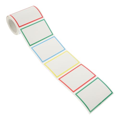 Angoily Bunte Selbstklebende Namensetiketten pro Leere Aufkleber für Büro Haushalt Klassifizierung und Beschriftung Praktische Aufbewahrungsetiketten für Vielseitige Nutzung von Angoily