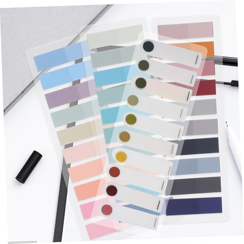 Angoily Bunte Selbstklebende Reading Strips Haftnotizen Transparente Portable Seitenmarker mit Starker Haftung Vielseitig für Lesen Lernen und Büro Karten Beschriftbar Praktische von Angoily