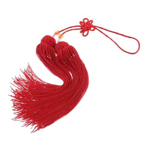 Angoily Chinesische Quaste Eisfaser Schwertquaste Traditionell Dekorativ Handgefertigt für Kung Fu Tanz Bühnenperformance Hanfu Accessoire in Rot von Angoily