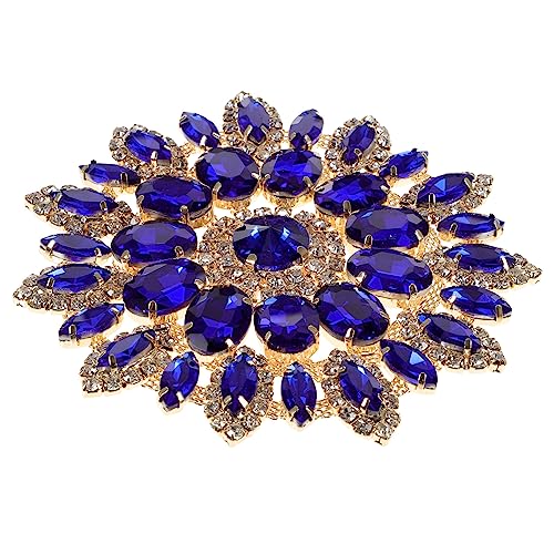 Angoily DIY Brosche Patch mit Rhinestones Kreativer Kleidungsstück Patch für DIY Projekte Geeignet für Kleidung Taschen und Accessoires Blau von Angoily