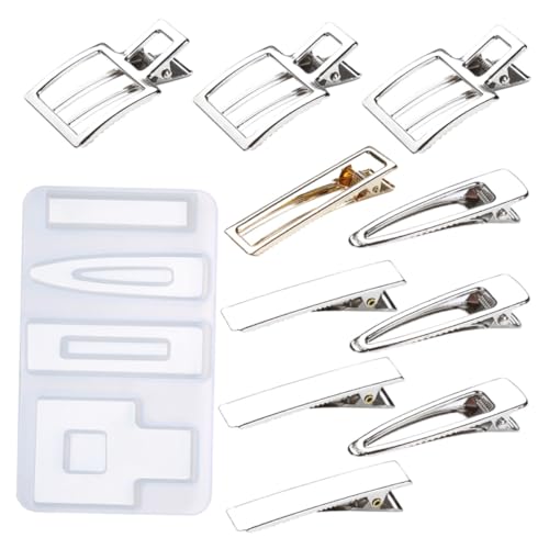 Angoily DIY Haarklammer Silikonform für Schmuckherstellung Langlebige Flexible Gießform Teiligem Haarnadel design Originelles Geschenk für Bastler und Schmuckliebhaber Angoily DIY Haarklammer Silikonform für Schmuckherstellung Langlebige Flexible Gießform Teiligem Haarnadel design Originelles Geschenk für Bastler und Schmuckliebhaber von Angoily