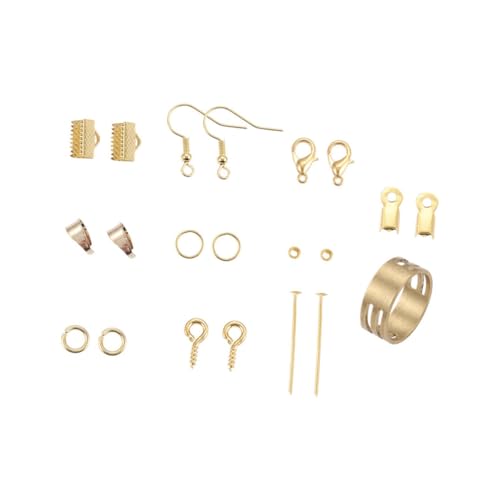 Angoily DIY Ohrschmuck Zubehör Goldfarben Langlebige Materialien Klare Aufbewahrungsbox Vielfältige Schmuckteile für Individuelles Basteln für Handgemachten Schmuck und Kreative von Angoily