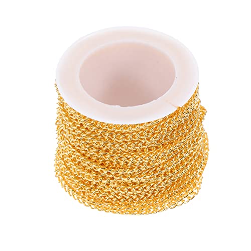 Angoily DIY Ovale Elektrobeschichtete Eisenkette für Anhänger Halsketten und Armbänder Langlebige Verschleißfeste Schmuckherstellungskette Gold für DIY Schmuck und Zubehör Angoily DIY Ovale Elektrobeschichtete Eisenkette für Anhänger Halsketten und Armbänder Langlebige Verschleißfeste Schmuckherstellungskette Gold für DIY Schmuck und Zubehör von Angoily