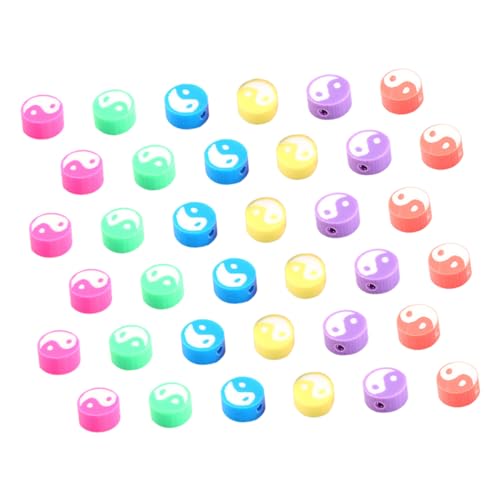 Angoily DIY Polymer Clay Beads Yin Perlen für Armbänder und Bastelzubehör für Schmuckgestaltungen für und Festtagsdekorationen von Angoily