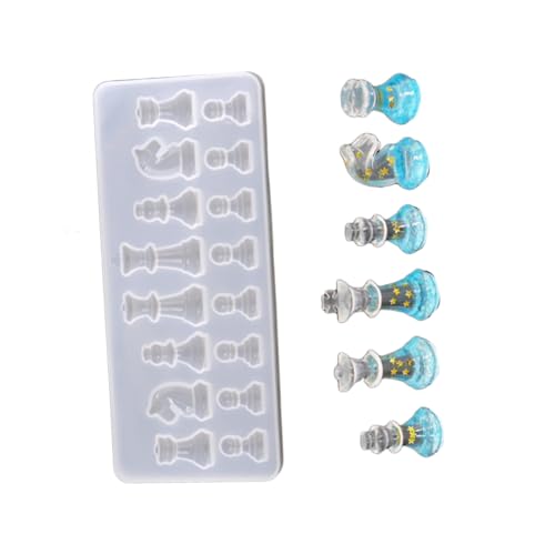 Angoily DIY Schach Silikonform Reißfeste Gießform für Bastelprojekte und Leicht zu Reinigen für Handgemachte Schachfiguren und Dekoration Angoily DIY Schach Silikonform Reißfeste Gießform für Bastelprojekte und Leicht zu Reinigen für Handgemachte Schachfiguren und Dekoration von Angoily