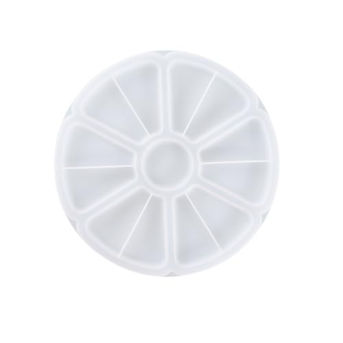 Angoily DIY Silikonform für Runde Aufbewahrungstabletts Flexible Antihaftbeschichtete Gießform für Kreative Dekoration und Aufbewahrung Vielseitig für Epoxidharz und Bastelprojekte von Angoily