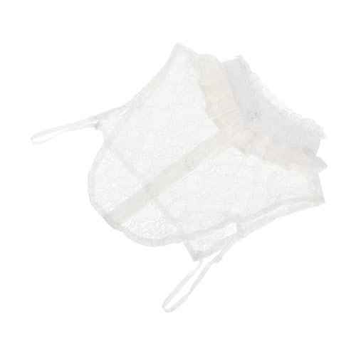 Angoily Damen Spitzen Fake Collar Blusenkragen Abnehmbarer Spitzenkragen mit Stehkragen Vielseitiger Blusen Accessoire für Pullover Kleider Jacken Leicht und Angenehm Weiß von Angoily