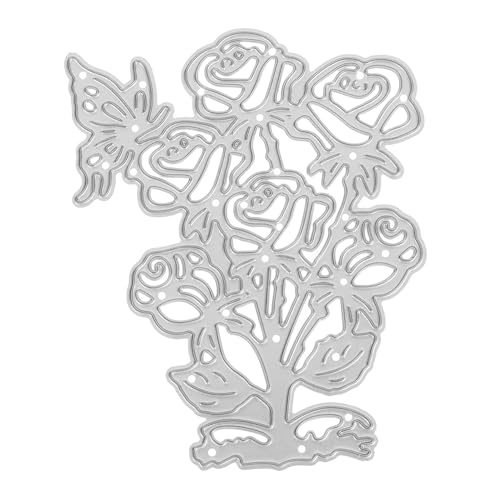 Angoily Dekorative Messerform für Schablone Blumen Scrapbooking-Stanzformen Schnitte Scrapbooking stirbt Hardware-Werkzeuge, Metallstanzformen Blume stirbt Kohlenstoffstahl von Angoily