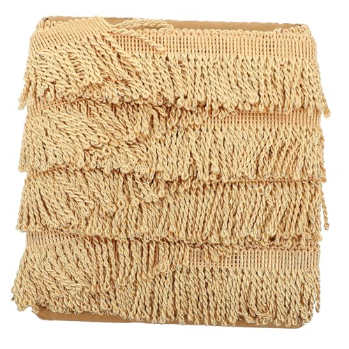 Angoily Dekorativer Vorhang Fransenbesatz Tassel für DIY Bastelprojekte Polyester Bordüre für Sofa Kissen Gardinen Wohnkultur Zubehör Feine Verarbeitung und Zuschneidbar von Angoily