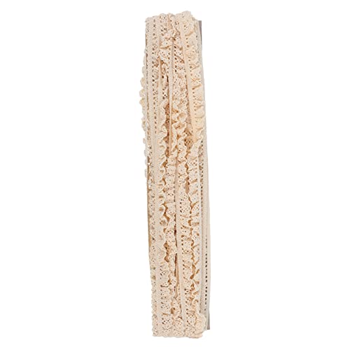 Angoily Dekoratives Baumwoll Spitzenband Breit Yards Elastisches Ripsband für Diy Kleidung Hochzeit Handgefertigte Dekorationen Vielseitig Einsetzbar von Angoily