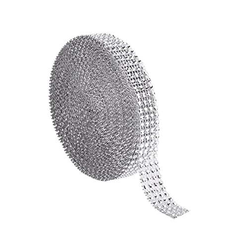 Angoily Diamant-Wrap plastiktisch plastikenten plasure kerzendeko Rautenmaschenband Diamant-Mesh-Rollband-Schmuck wickeln Nachahmung trimmen schmücken Band zum Basteln funkeln Silver Angoily Diamant-Wrap plastiktisch plastikenten plasure kerzendeko Rautenmaschenband Diamant-Mesh-Rollband-Schmuck wickeln Nachahmung trimmen schmücken Band zum Basteln funkeln Silver von Angoily