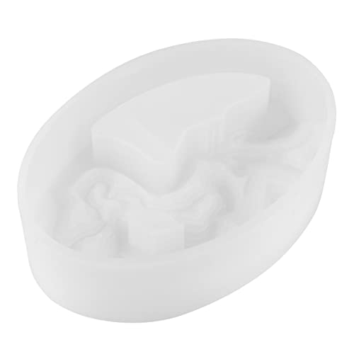 Angoily Diy Silikonform für Terrassen Pflanzgefäße Epoxidharz Gießform für Kreative Tischdekoration Praktische Leicht zu Reinigende Silikonform Oval Weiß von Angoily