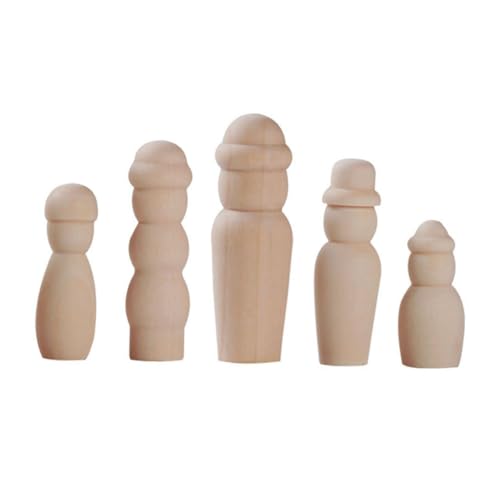 Angoily Diy Unlackierte Holzpuppen Unfertige Holzfiguren für Basteln für Gestalten mit Farben und Stoffen Robuste Materialqualität Angoily Diy Unlackierte Holzpuppen Unfertige Holzfiguren für Basteln für Gestalten mit Farben und Stoffen Robuste Materialqualität von Angoily