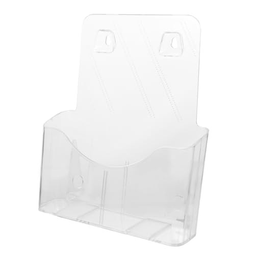 Angoily Dokumentenhalter Transparenter Aktenordner Acryl Prospekthalter Wandmontage für Büro für Unterlagen und Broschüren Modern und Funktional von Angoily